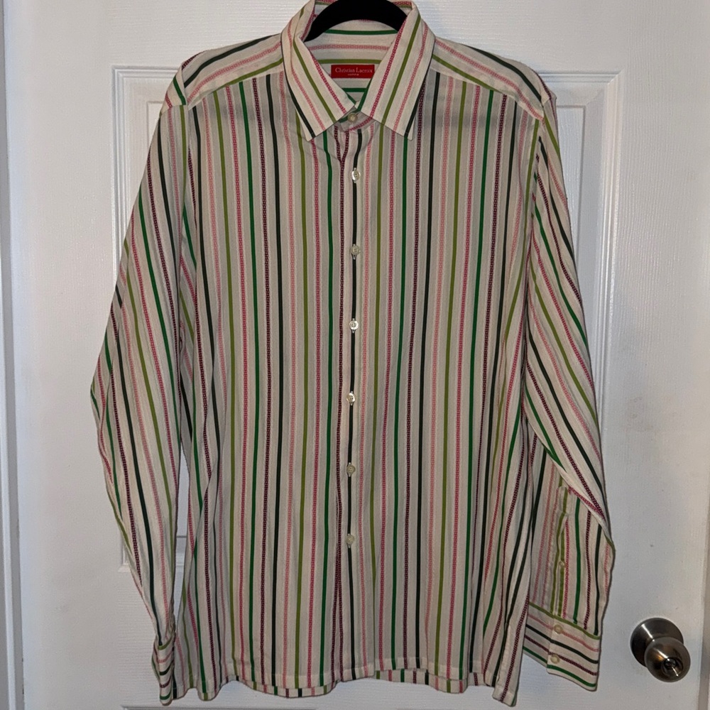 Christian Lacroix Men's button-down, long sleeve dress shirt